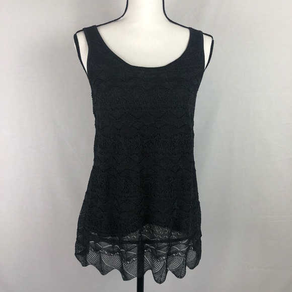 Ethyle Tops - ETHYL black lace tank top size medium NWT